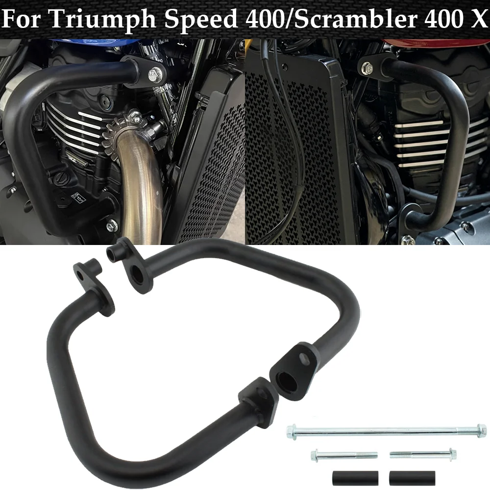 

Upgrade Motorcycle Engine Guard Highway Crash Bars Bumper Protector For Triumph Speed 400 Scrambler 400X 2023 2024 2025
