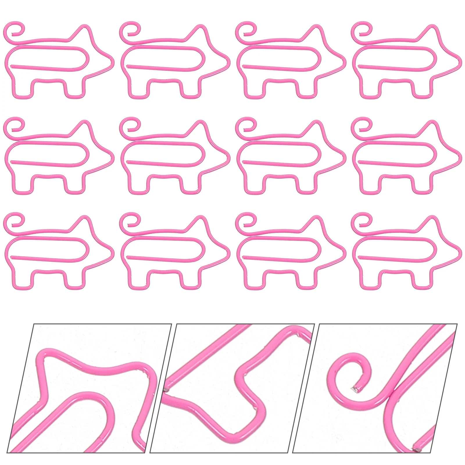 50 stücke Schwein Geformte Büroklammern Metall Bunte Ordner Halter Für Büro Schule Liefert Brief Geld Clip Eisen Datei Veranstalter