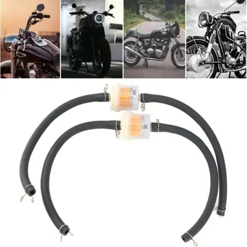 

1Set Fuel Petrol Inline Hose Pipe With Clips Universal For Moto Dirt Bike ATV Quad Gas Gasoline Liquid Oil Filter Pipe