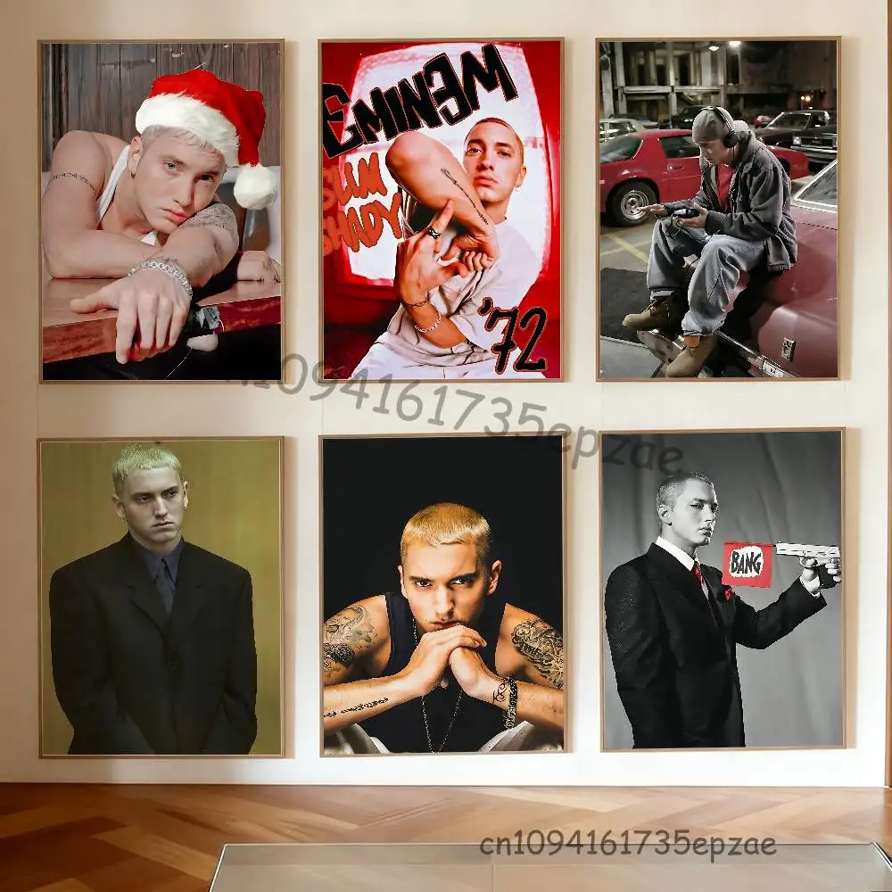 

E-Eminem Poster Multi-Purpose Wall Art for Living Room Bedroom Office Hallway Bar Home Decor Gift