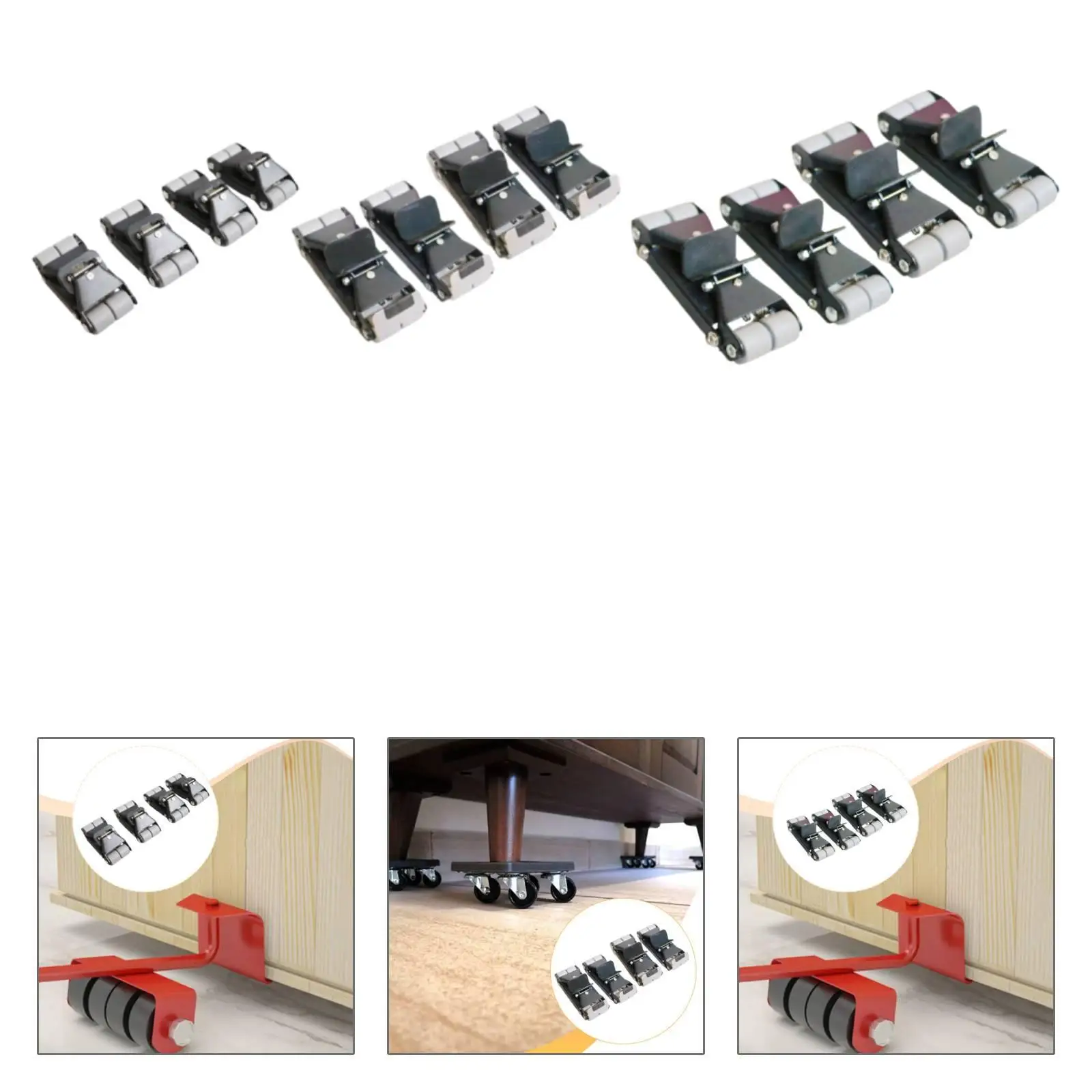 Furniture Lifter Cabinet Mover 600kg Capacity Rotating Wheels Heavy Duty Tools for Chair Refrigerator Sofa Bed