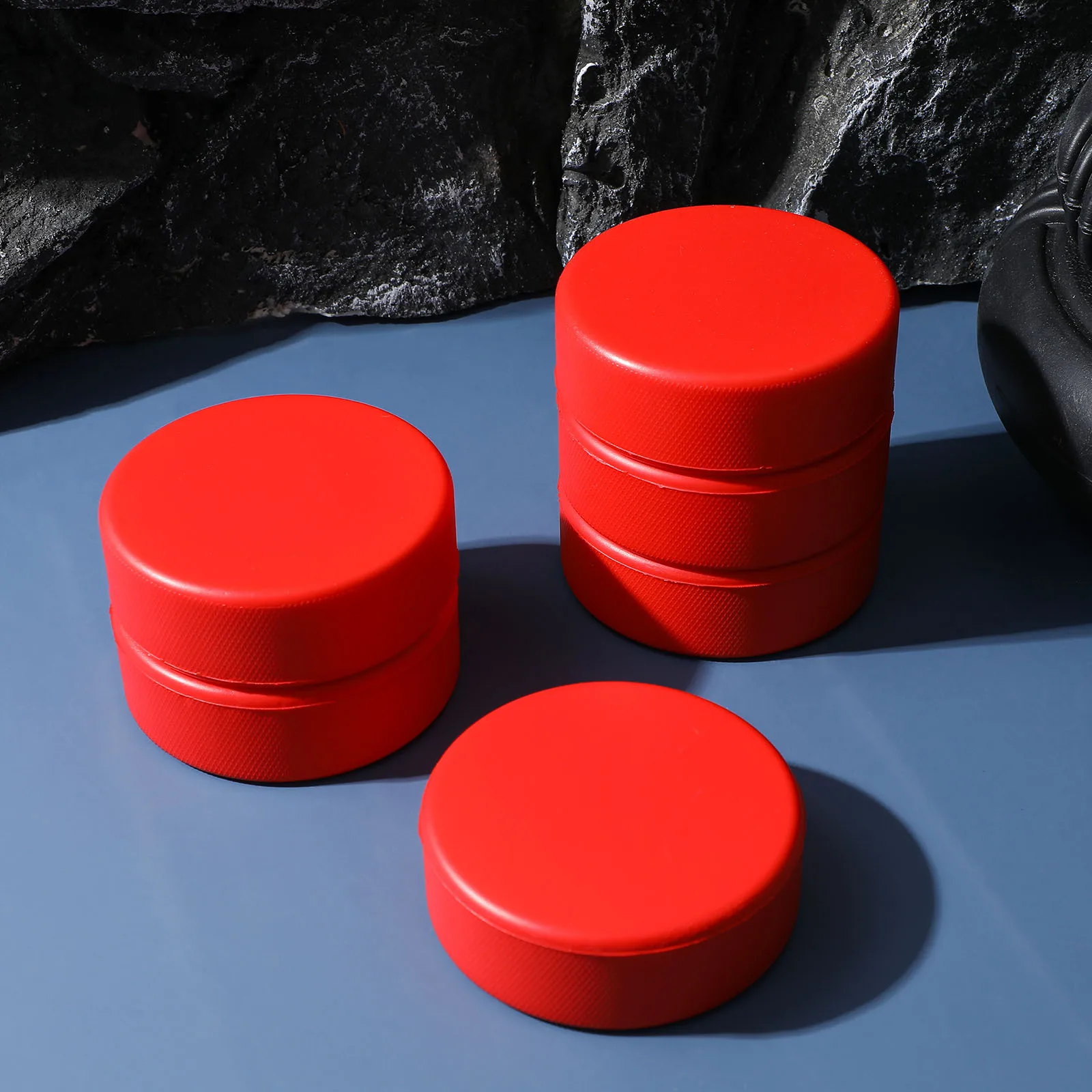 6Pcs Ice Hockey Foam Pucks Safe Soft Lightweight Indoor Outdoor Training Practice Bulk Hockey Equipment Black