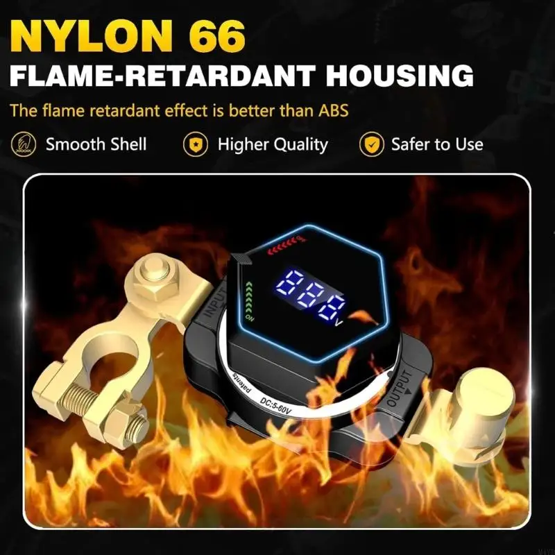 

Digital Battery Disconnect Switches Waterproof Battery Cut Off Switches Real Time Readout For Marine Vehicles M4YD