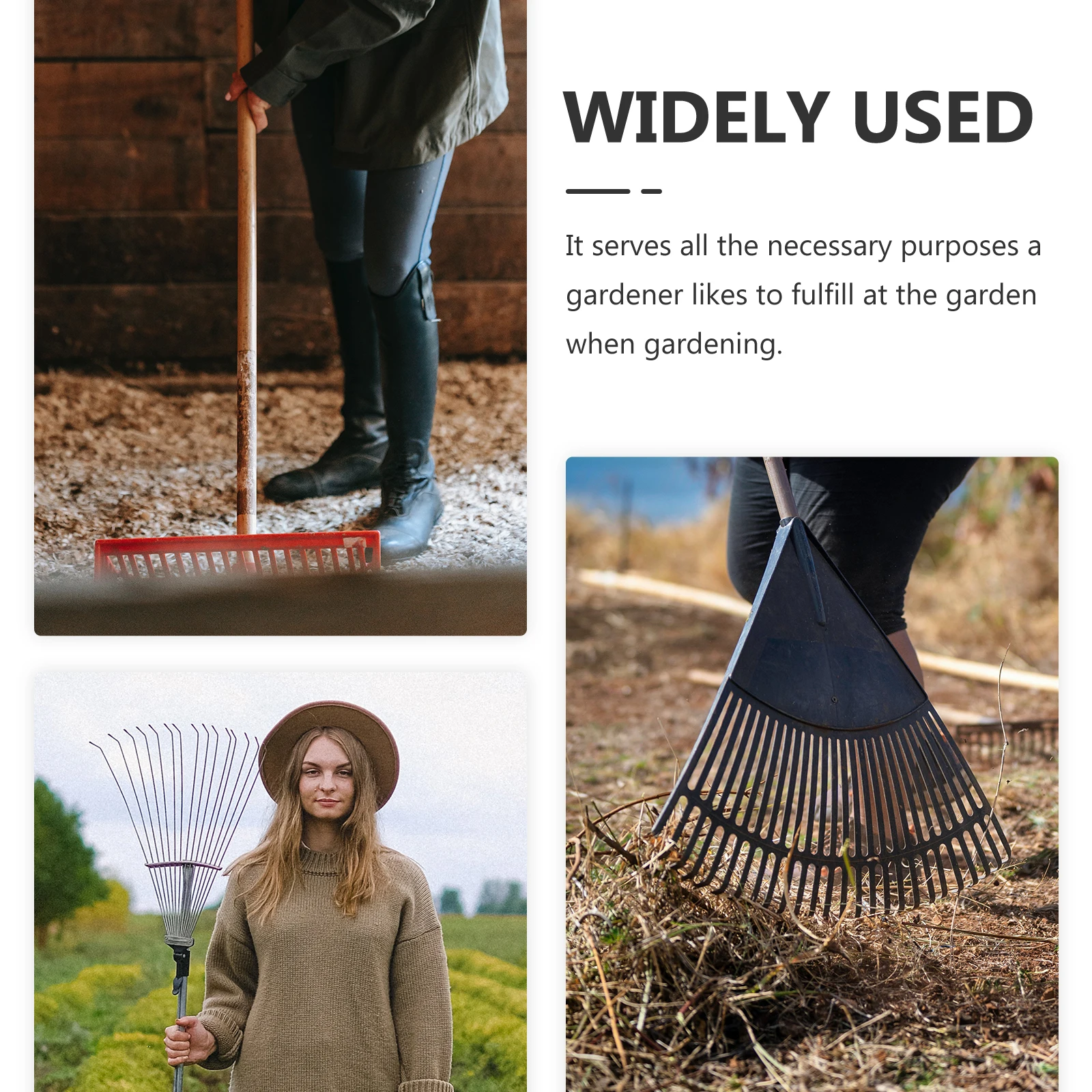 

Stainless Steel Garden Rake Loosening Soil Weeding H Tool 8 Tooth Design Practical Farm Implement Gardening Accessory Long Term
