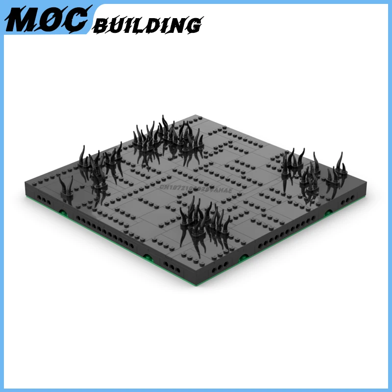 MOC Building Blocks Military Vehicle Display Stand Playset DIY Assembl Bricks Modular Landscape Collection Showcase Toys Gifts