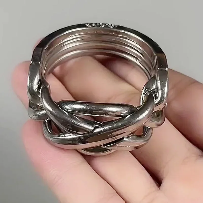 Magic Ring Puzzle sblocco giocattoli Classic IQ Metal rompicapo Cast Puzzle gioco giocattoli intellettuali per adulti bambini