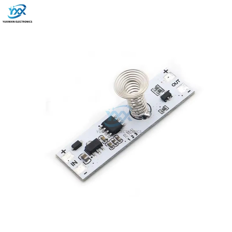 1PCS DC 12V Capacitive Touch Sensor Switch Coil Spring LED Dimmer Control Switch 9–24V 30W 3A for Smart Home LED Light Strip