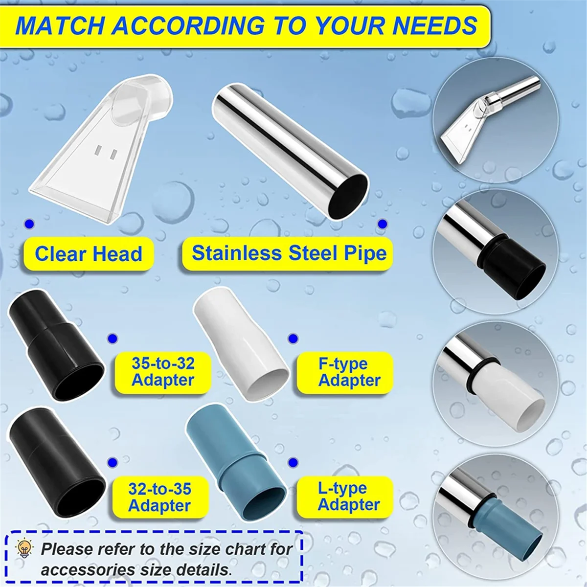 Varinha de mão extrator quente com cabeça clara para limpeza de estofados e carpetes, varinha de vácuo detalhada de carro para extratores portáteis a