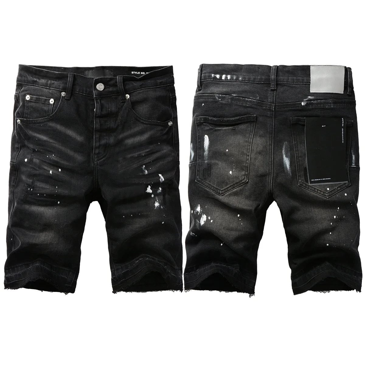 

Denim jenas Shorts American Street High Quality Irregular Inkjet Jeans Men Women All-match Brands Pants
