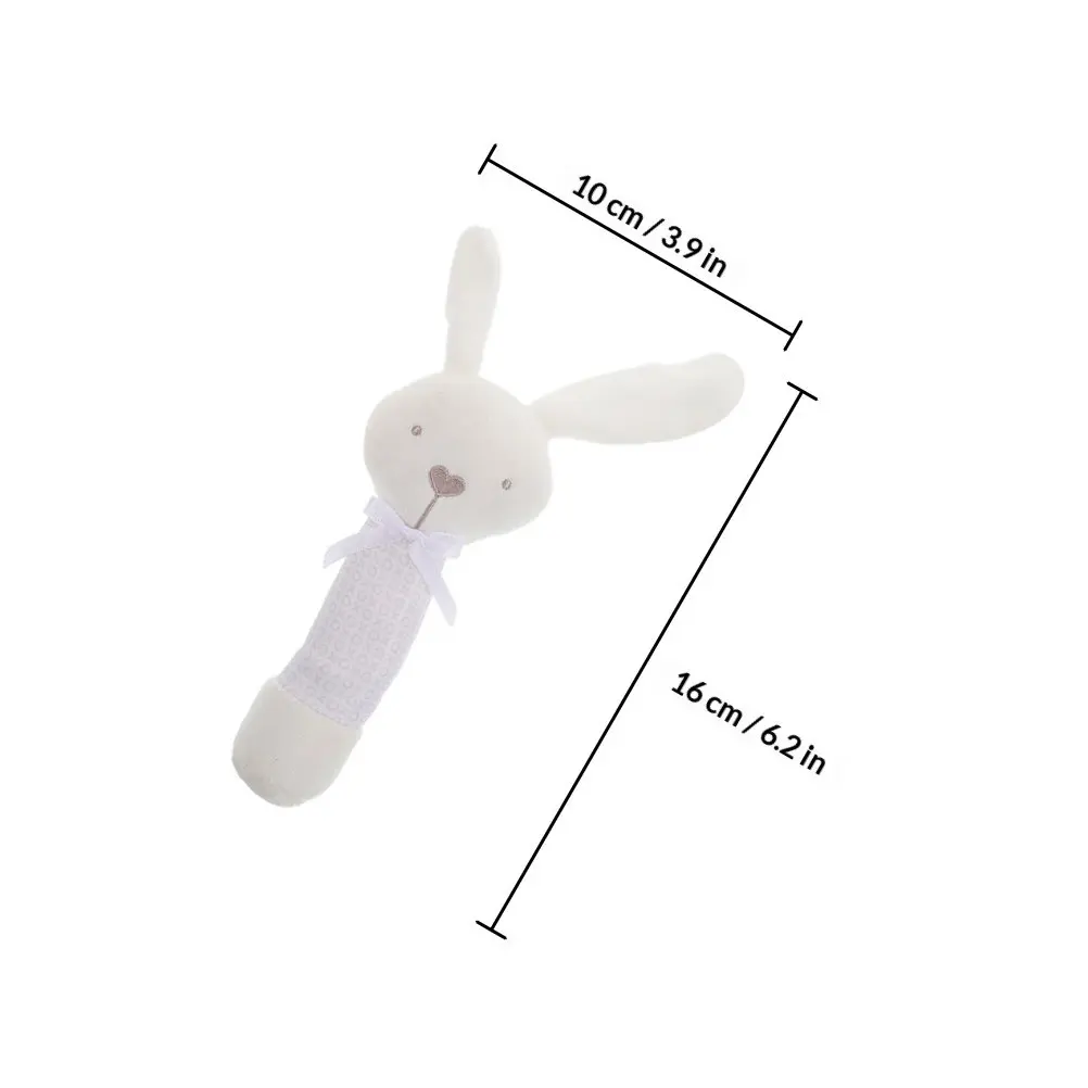 2 Pezzi Sonagli a Forma di Animale Cartoonesco, Giocattoli a Forma di Coniglietto Facili da Afferrare con Funzione Sonora per Neonati e Bambini