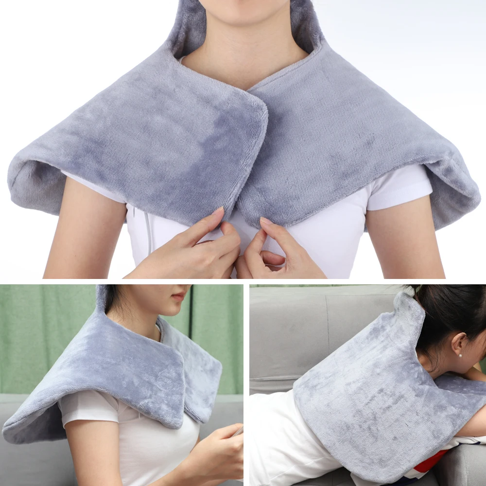 Electric Heating Shoulder Neck Pad Massager Cervical Brace Wrap Thermal Compress Relieve Pain Fatigue Warm Back Shoulder Brace