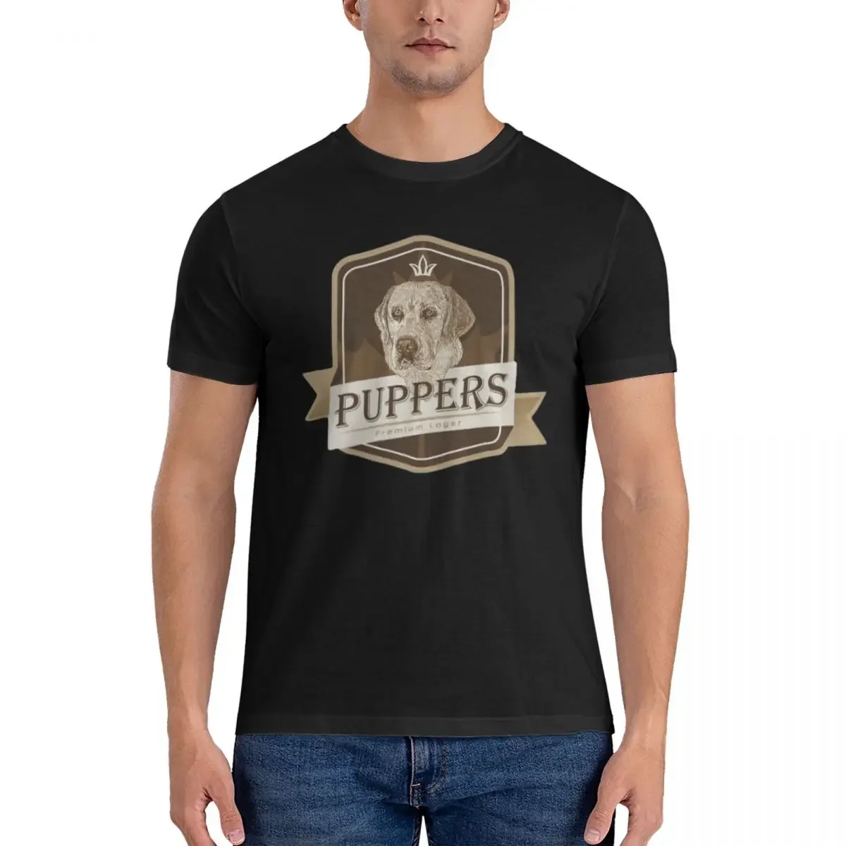 100% Cotton Puppers, Officially Wayne's Favourite Beer T-shirt Men Classic Oversized T Shirt Men O-Neck Summer Shirts Tops S-6XL