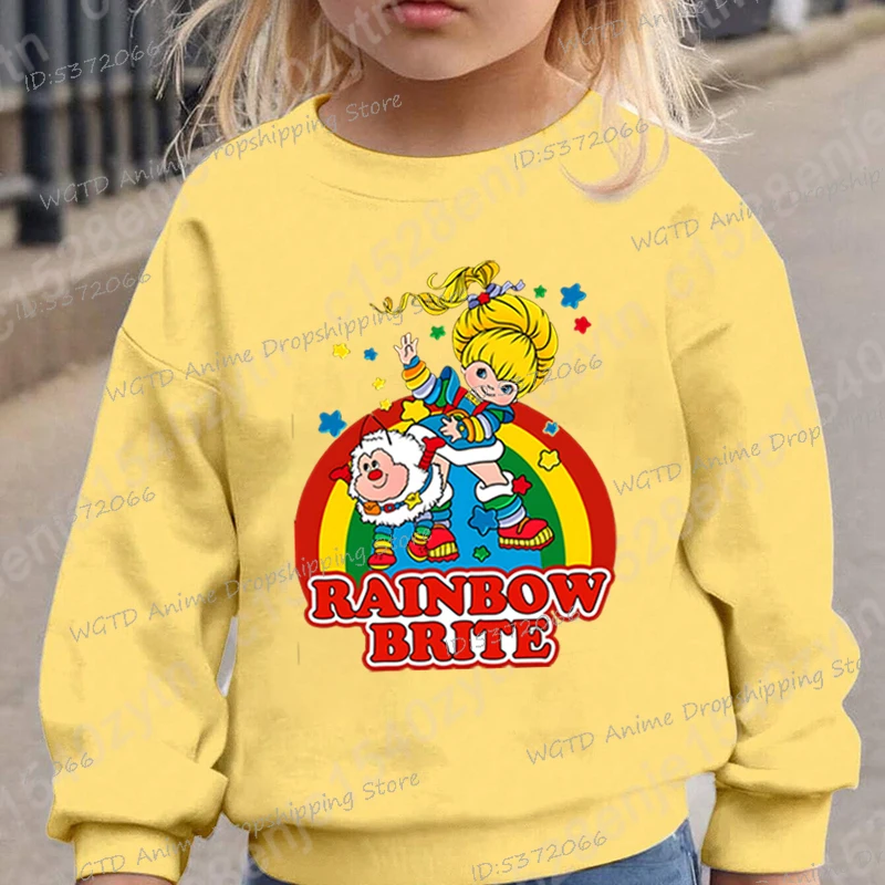 Children's Clothing Rainbow Brite Funny Pullovers Vintage 1980s Rainbow Brite Sweatshirt Cartoon Characters Rainbow Kids Outfits