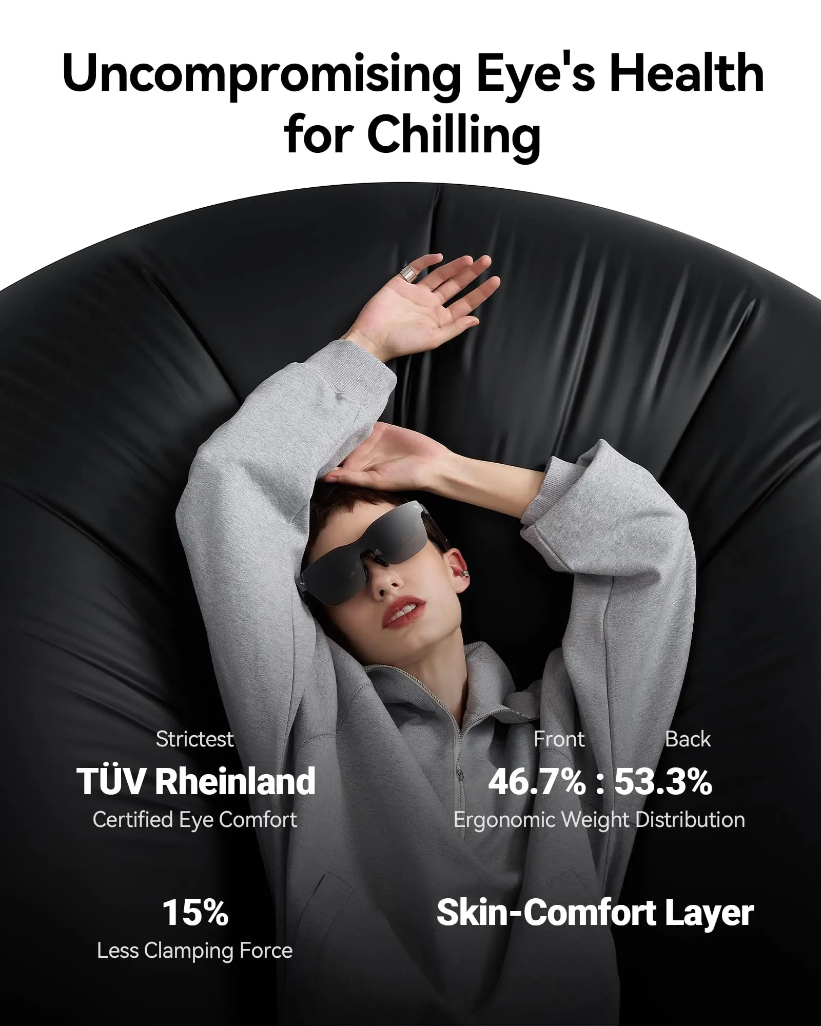 แว่นตา RAYNEO Air 2s AR/XR - ลําโพง 4 ตัว, จอแสดงผล OLED FHD 201" 120Hz 5000 Nits