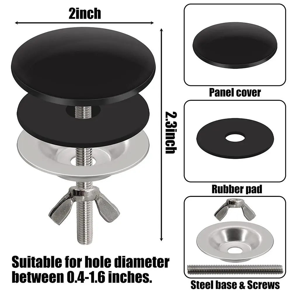 غطاء ثقب بالوعة معدني من الفولاذ المقاوم للصدأ ، صنبور المطبخ ، منع التسرب ، سدادة ثقب الصنبور #6