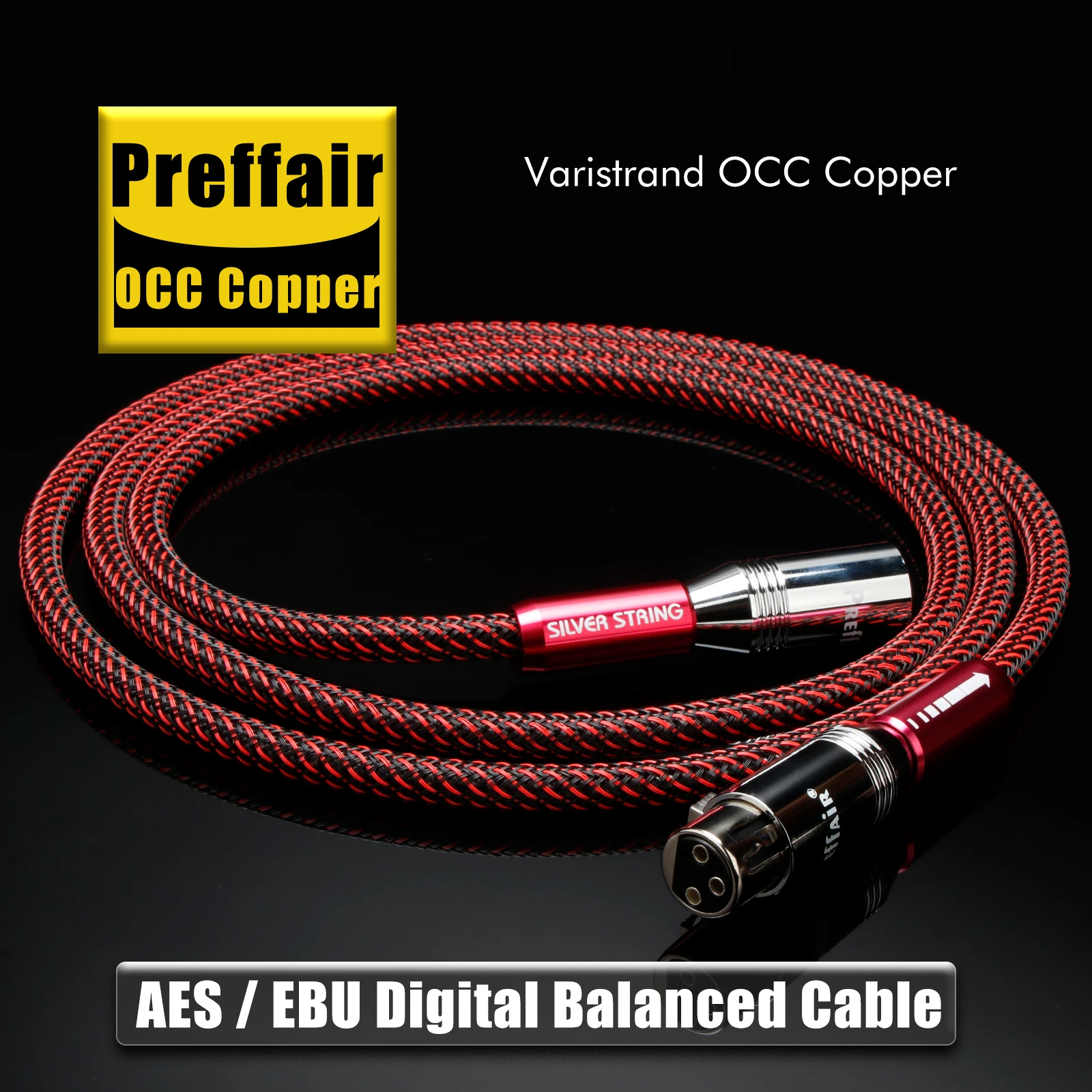 

Кабель Preffair Varistrand OCC Copper Audio XLR Coaxial Interconnects AES/EBU 110 Ом с цифровыми разъемами XLR