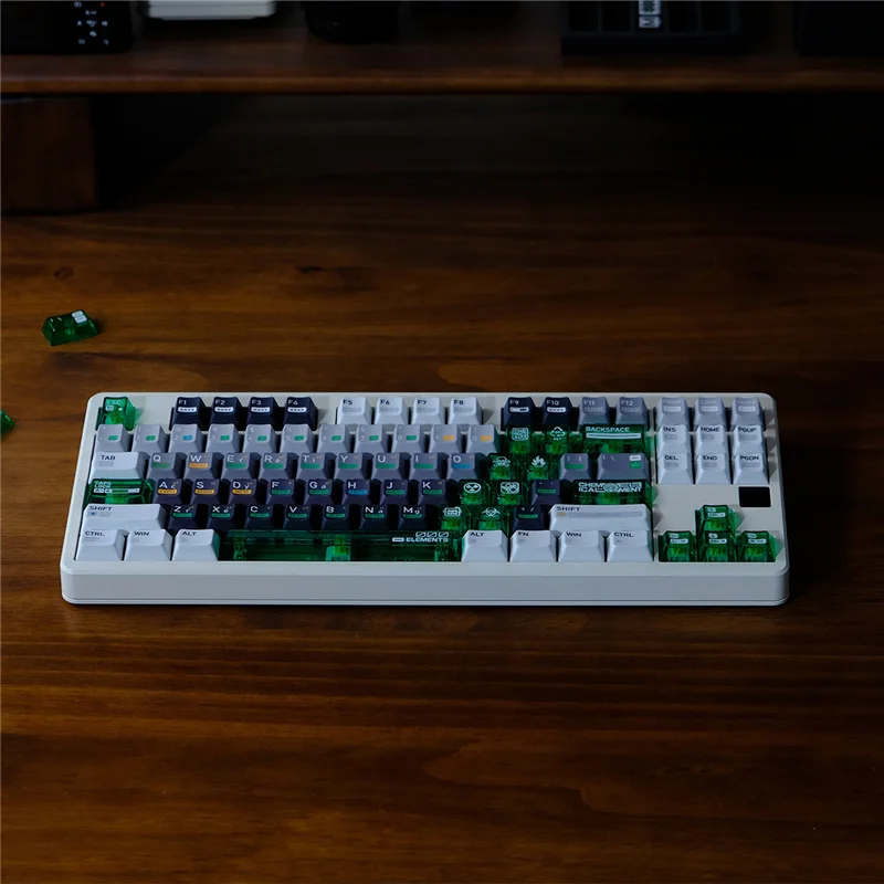 Customized Chemical Keycaps Sublimation Cherry Profile 173 Keys Green Transparent Personality Keys For Mechanical Keyboard