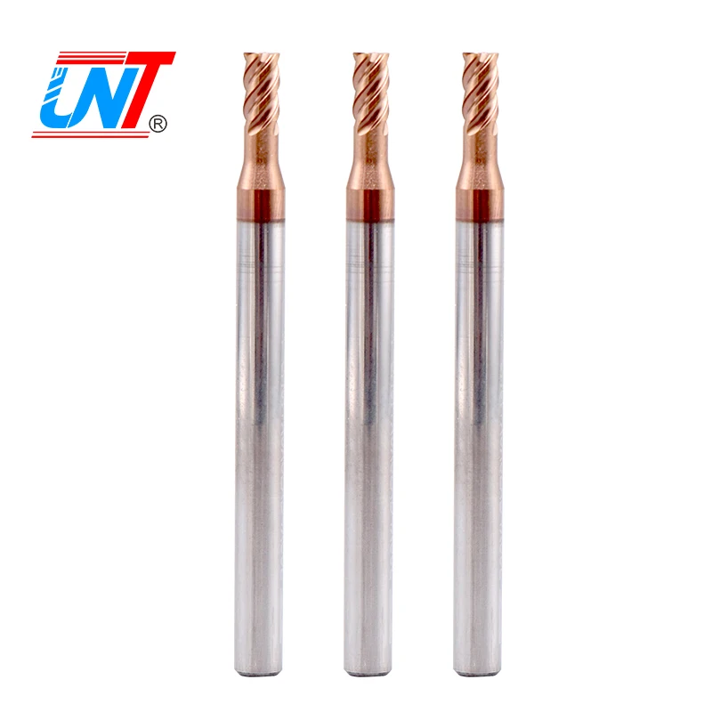 

Фрезы UNT из цельного твердосплава для ЧПУ, 4-зубые, HRC70, с радиусным закруглением, для обработки металлов высокой твердости