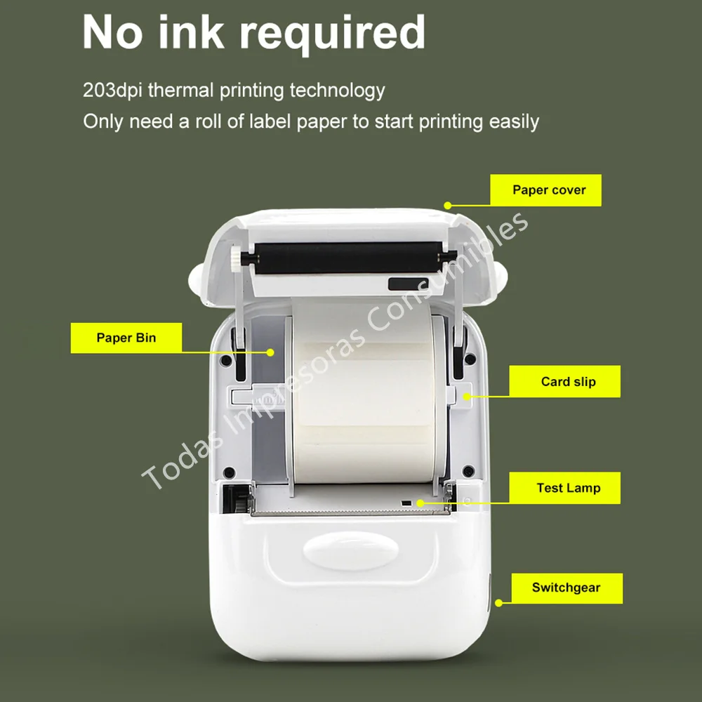 Portable Sticker Printer P50 Mini Bluetooth Thermal Label Printer inkless printing DIY Adhesive Label Sticker Barcode QR Code