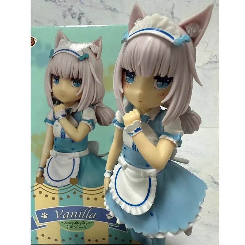 18CM Katze Maid Anime NEKOPARA Figur Schokolade Vanille Nette Hübsche Katze Stil Modell PVC Statische Kind Spielzeug Sammeln Geschenk puppe