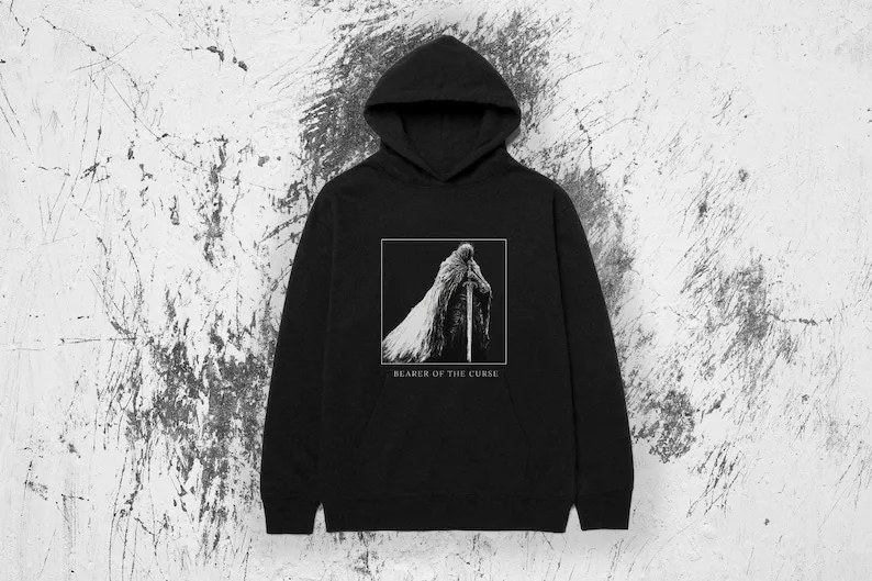 Dark Souls Character Hoodiem, Fantasy Art Hoodie, Unique Gothic Graphic Hoodie, Medieval Knight Hoodie,