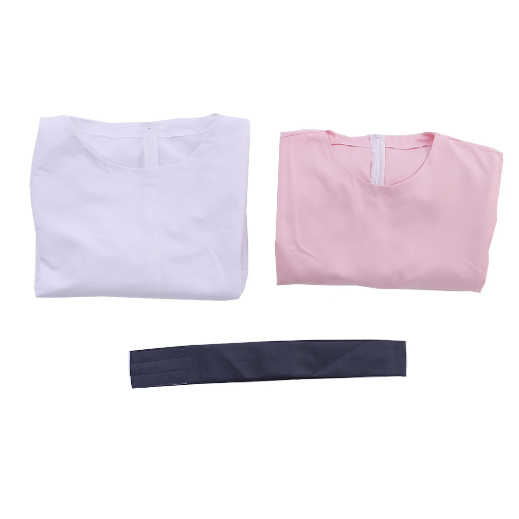 애니메이션 코무기 코스프레 코스튬 성인 여성 핑크 드레스, 상의 및 벨트 유니폼, 할로윈 카니발 파티 풀 슈트