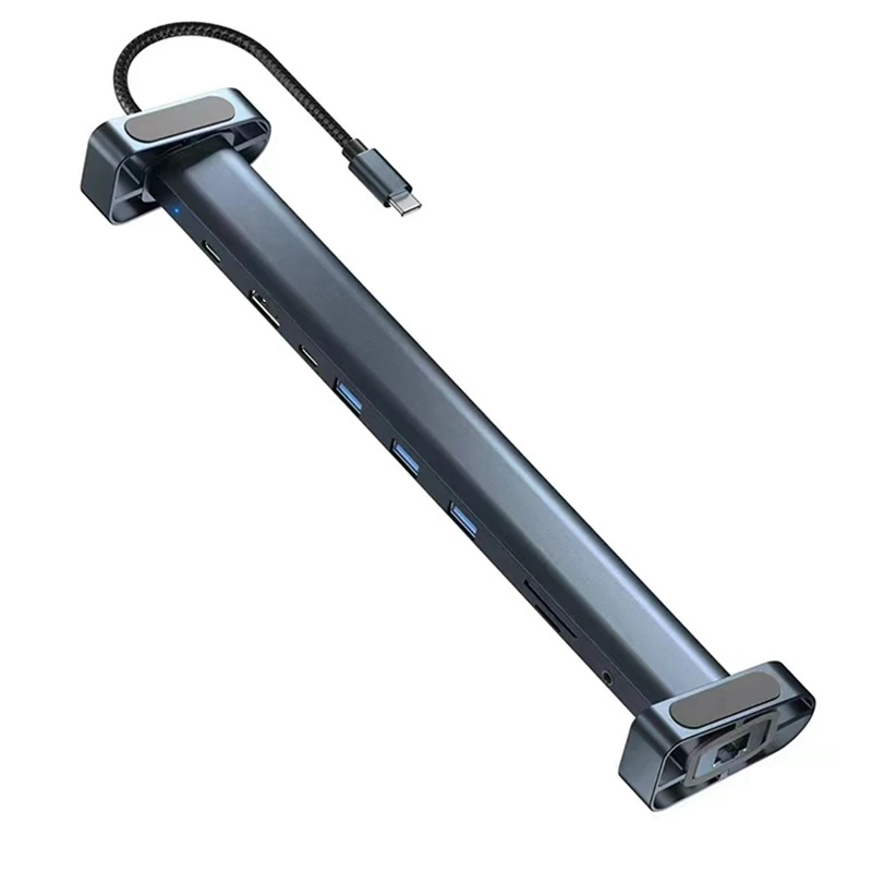 

10-в-1 USB-концентратор C, многопортовый разветвитель, адаптер USB TYPE-C к 3,0 USB PD100W, док-станция, подставка для ноутбука