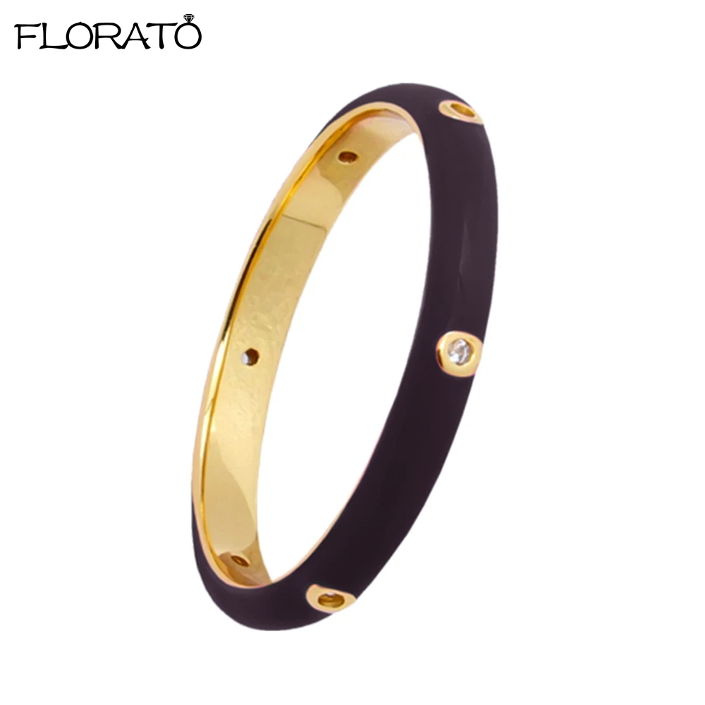 Women's Colorful Enamel Ring, 24K Gold Plated Candy Colors Gift