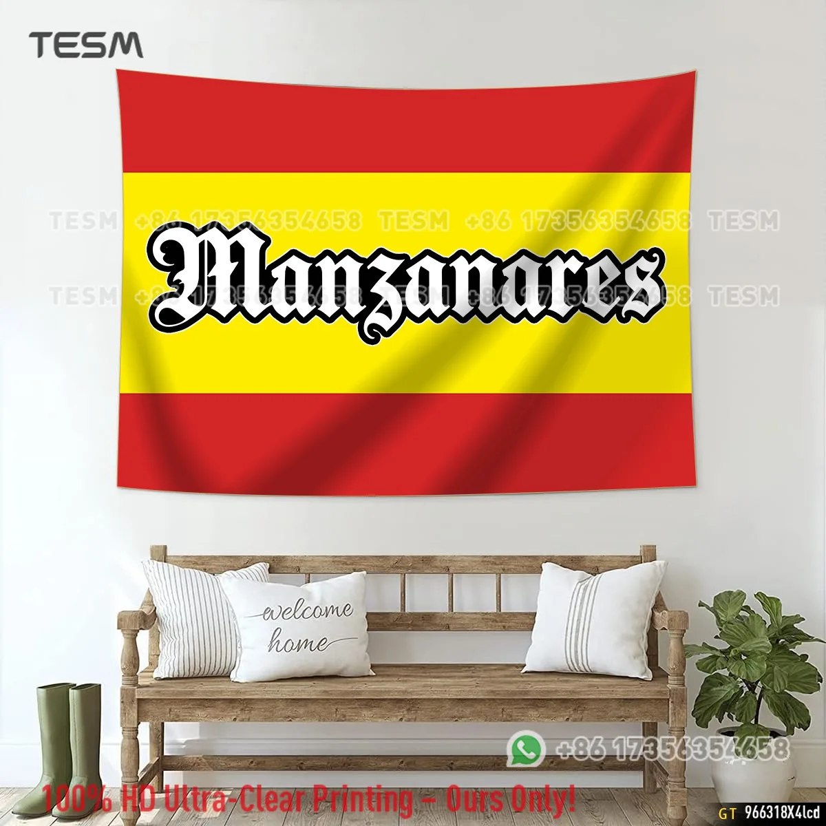 TESM 3D Print Competition Banners Fence Flags Wall Art Decorative Tapestries Hanging Freely Suitable Living Rooms  Bedrooms