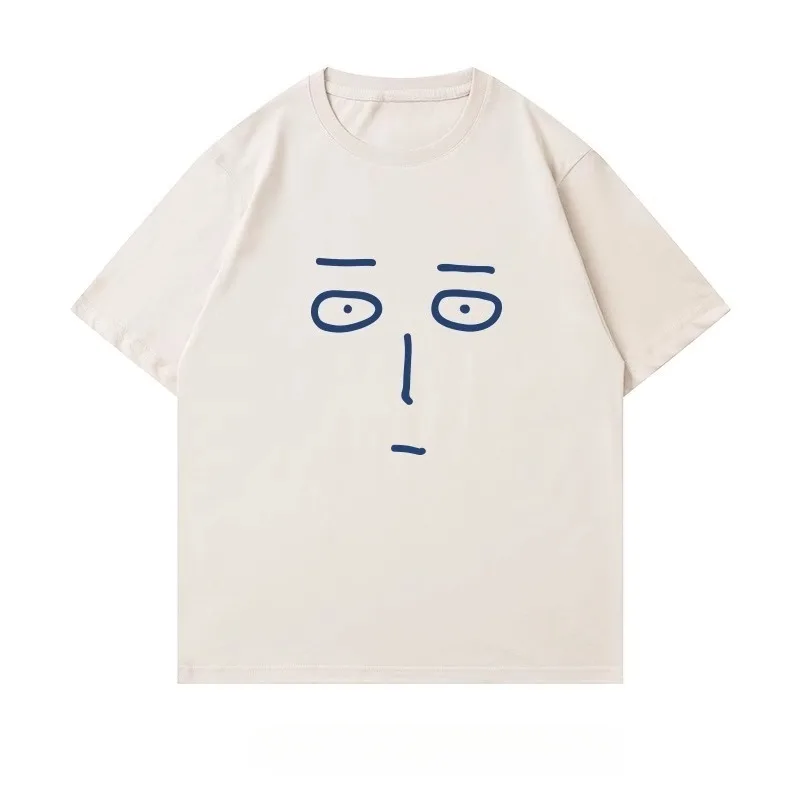 ONE PUNCH Japanese Anime Short Sleeved Men's and Women's T-shirt Sleeveround Neck T-shirts
