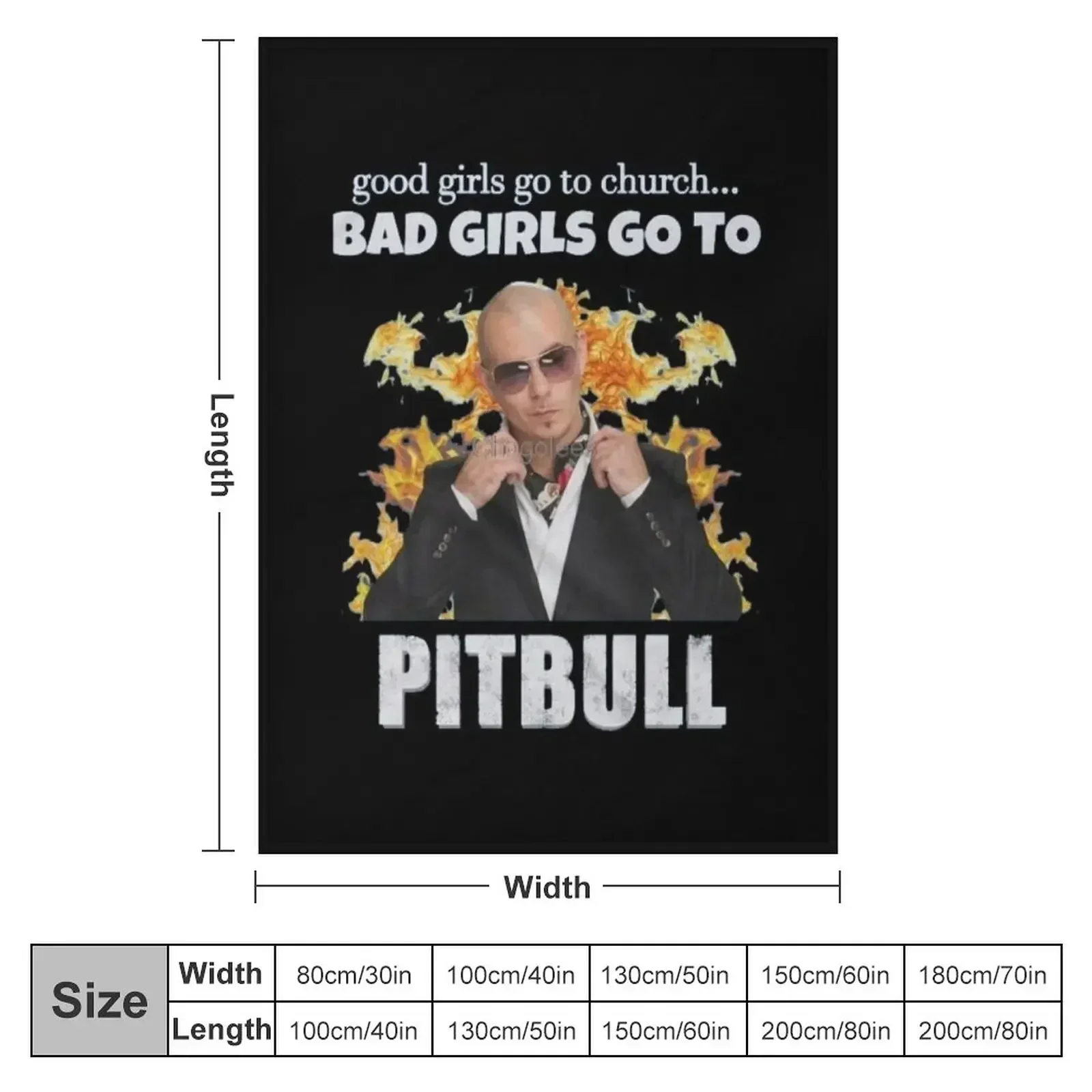 *EXCLUSIVE* Best Selling Pitbull Singer Throw Blanket halloween Flannels Moving Soft Blankets