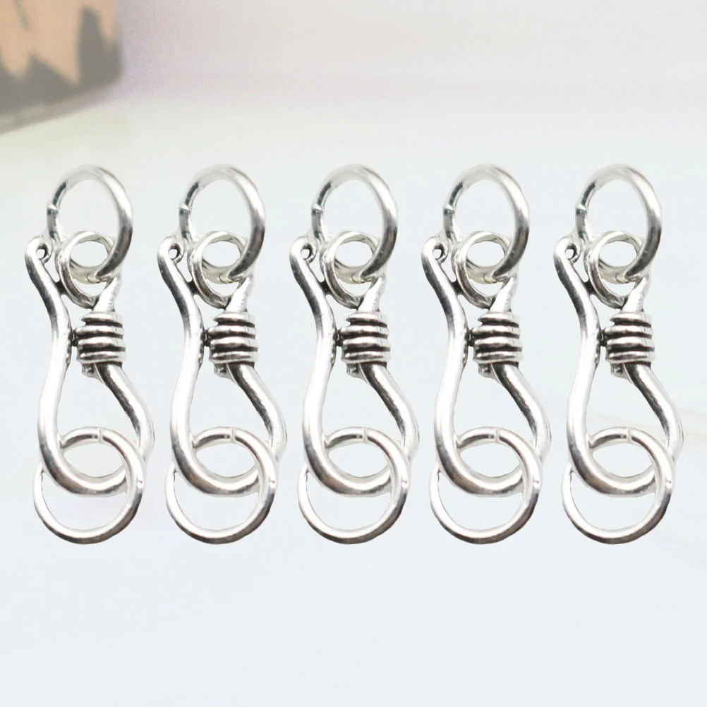 

5 Pcs Silver Lobster Buckle Hook Clasp Clasps Jewelry Making Link Bracelet Supply Toggle for