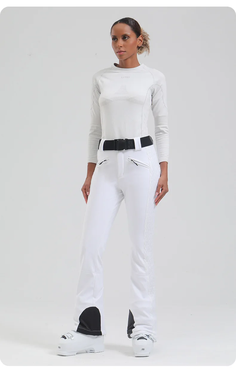 Gsou Snow Damen-Skihose, Snowboardhose, winddicht, wasserdicht, Winter-Skihose, -30 Grad, bequemes, geteiltes Design – Detail 13