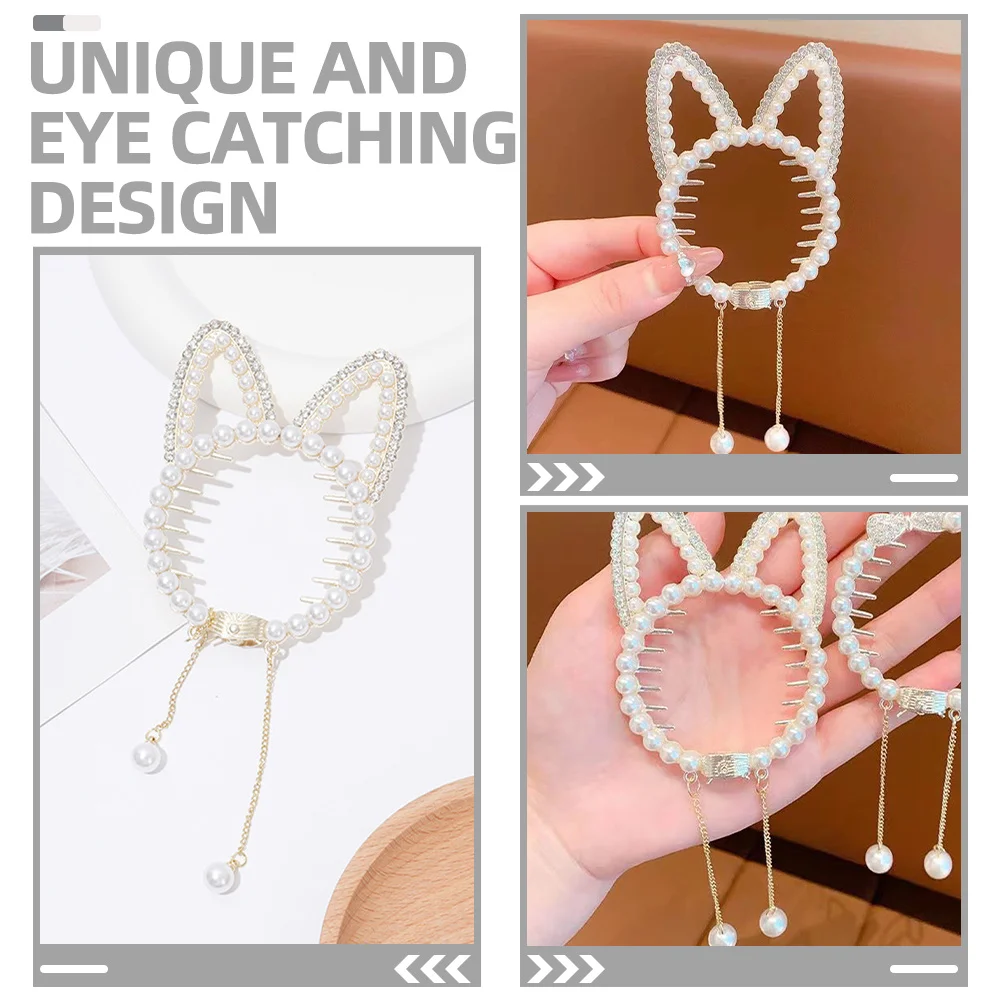 مشبك شعر أنيق على شكل كعكة من حجر الراين للفتيات، إكسسوار تصفيف لطيف على شكل ذيل حصان، مشابك معدنية مزخرفة لحفلات الزفاف اليومية