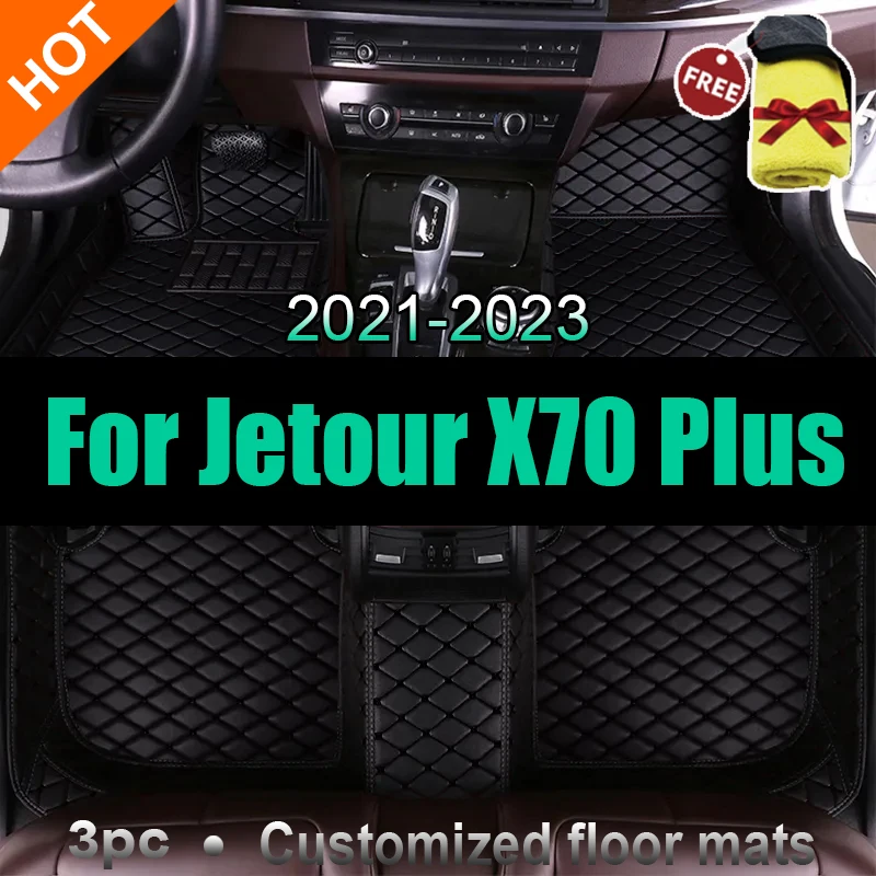 

Car Floor Mats For Jetour X70 Plus Seven Seats 2021 2022 2023 Custom Auto Foot Pads Automobile Carpet Cover Interior Accessories