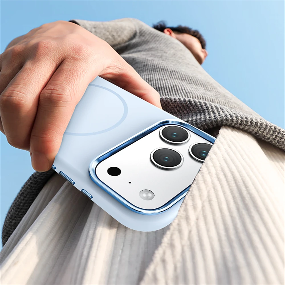 Мягкий чехол для телефона Magsafe из жидкого силикона для официального IPhone 17 16, 15, 14, 13, 12 Pro Max, защитный чехол с магнитной беспроводной зарядкой