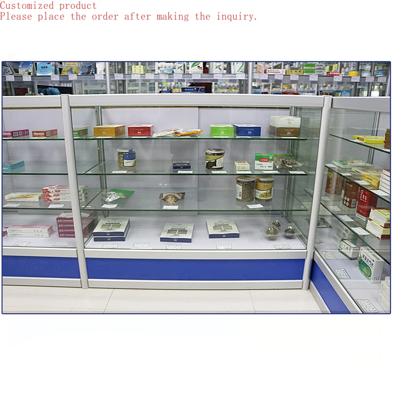 

Custom.Pharmacy Display Counter Showcase/pharmacy Green Cross Led Display