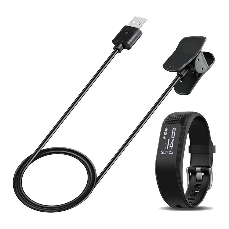 Charger Cable For Garmin Vivosmart 3 4 Smart Watch Replacement Micro USB Charging Cable Cord Wire Clip Dock