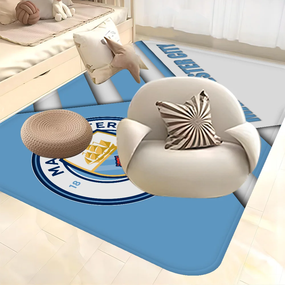 Manchester City Fc Floor Mat INS Style Soft Bedroom Floor House Laundry Room Mat Anti-skid Household Carpets