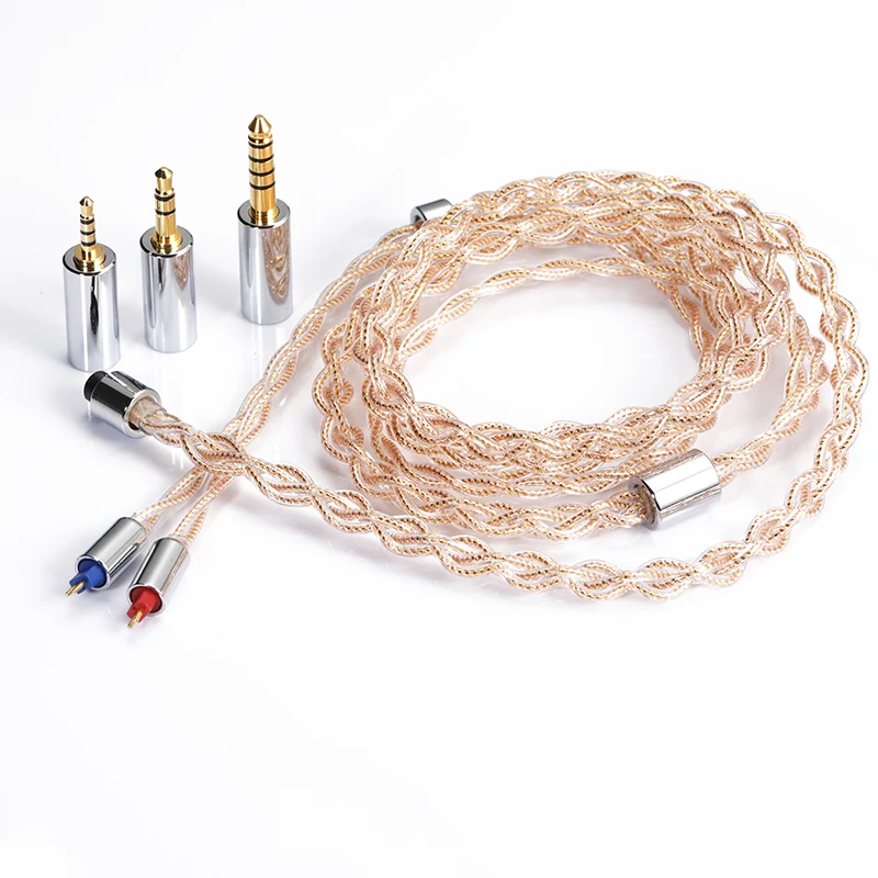 

5n single crystal copper gold plating+0.62 copper poise wire three in one 4.4mm 3.5mm earphone upgrade cable mmcx 0.78 d5200