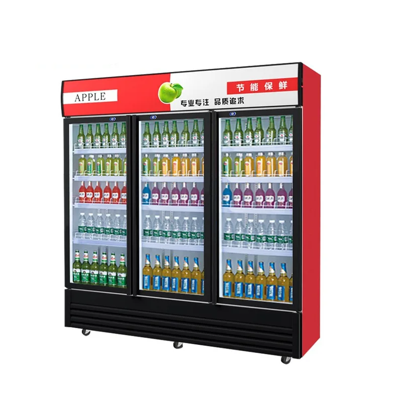 

A21 Refrigerated beverage display cabinet commercial fresh-keeping cabinet vertical three door thermostat Order note color