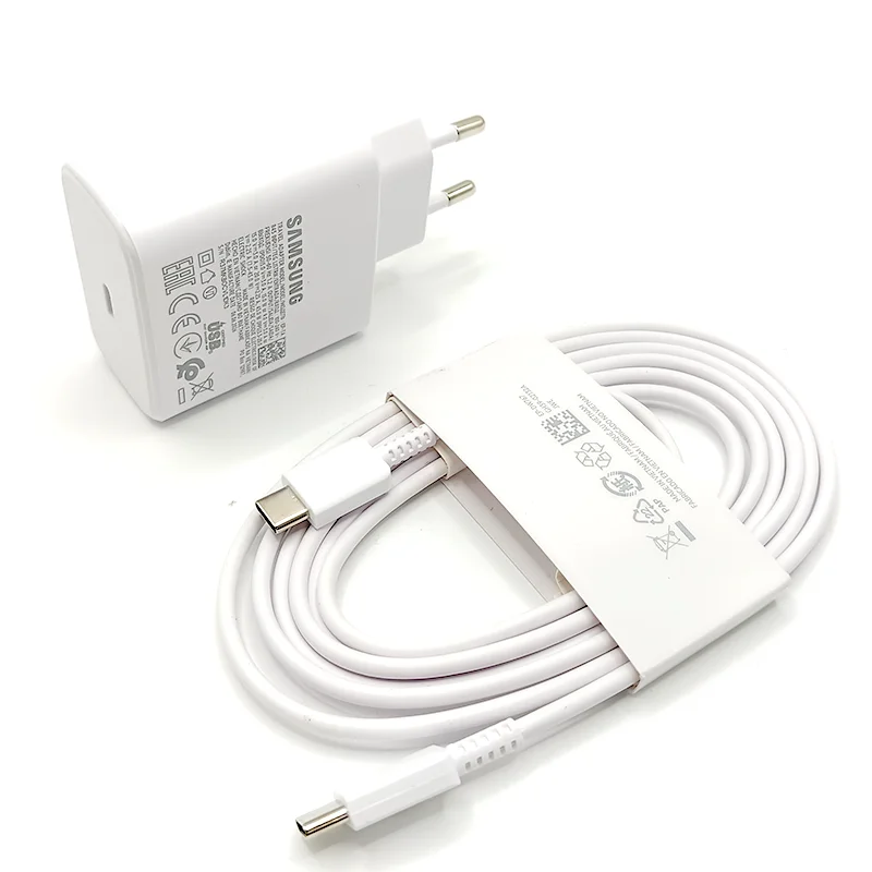 Samsung Charger 45W EU USB-C Adapter 1.8M Type C Cable For Galaxy S26 FE S25 Ultra S23 S24 S22 S21 S20 Tab S9 Plus Z Fold8 7 6 5