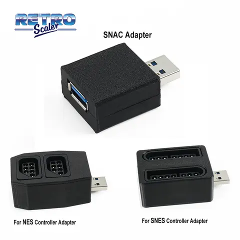 RetroScaler 2 in 1 Player Adapter for SNES / NES Controller for SNAC Board for Terasic DE10-Nano Board Mister FPGA IO Board
