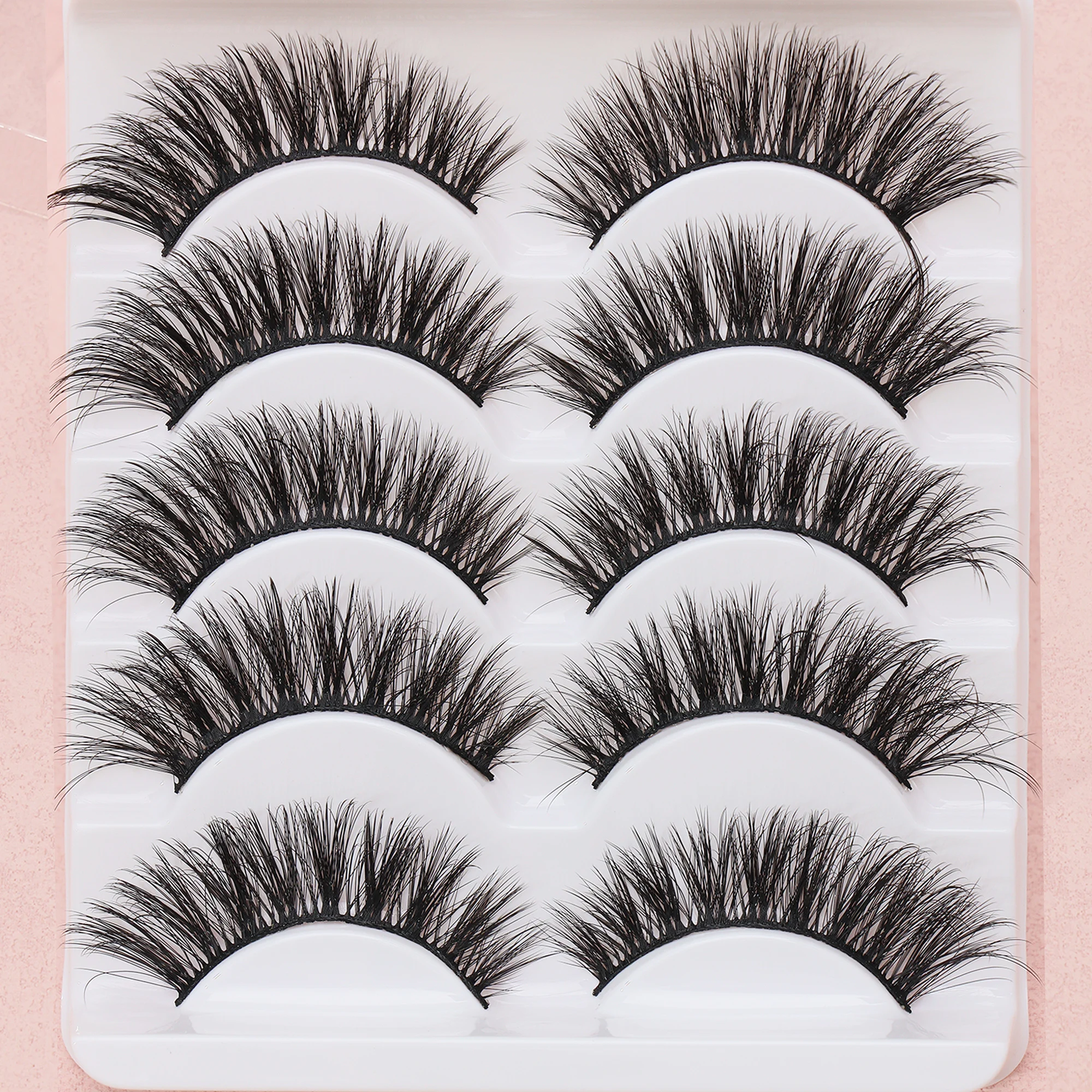 5 Pairs Lashes Natural, slim, fashionable, trendy, thick false eyelashes long Manga Lashes Fake Lashes Makeup