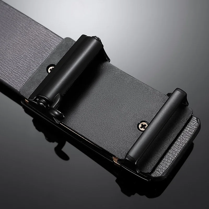 BISON DENIM Male Belt Luxury Brand Automatic Men Belts Cowskin Leather Waist Strap Fashion Genuine Leather Men\'s Belts For Jeans