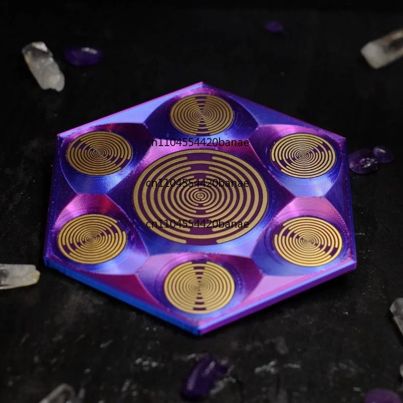Polarizing disk crystal charging purification degaussing field generator electromagnetic multi-frequency oscillator