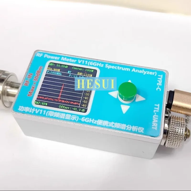 N-type RF power meter V11 TYPE-C communication power detector 6GHZ spectrum analyzer EMC detection