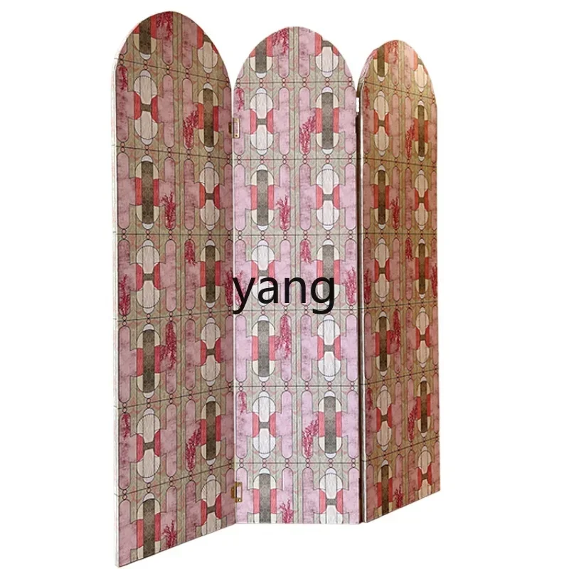 L'm'm light luxury screen partition wall folding screen blocking entrance flower and grass wind block flat air curtain