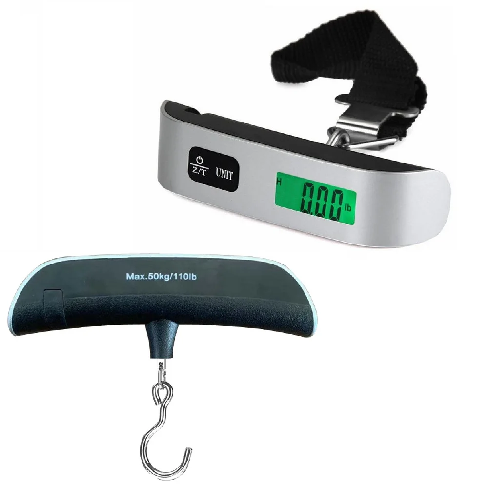 Portable Scale 50kg/110lb Electronic Hand Luggage Scale LCD Digital Display Balance Scale Suitcase Travel Baggage Weight Tool