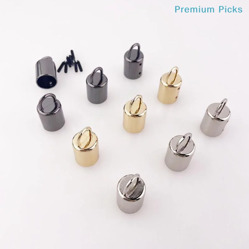 10Pcs 14mm Bag Metal Buckles Handbag Strap Tassel Cap Clasp Hook Connector Hanger Rope Cord Lock DIY Hardware Accessories